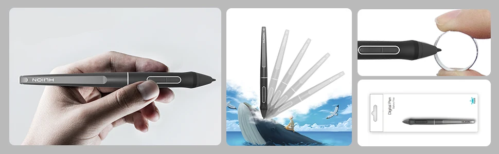 HUION PW507 Battery-Free Stylus for Huion Kamvas PRO 12(GT-116)/PRO 13(GT-133) / Pro 16(GT-156),Kamvas 16(GS1561)/20(GS1901)