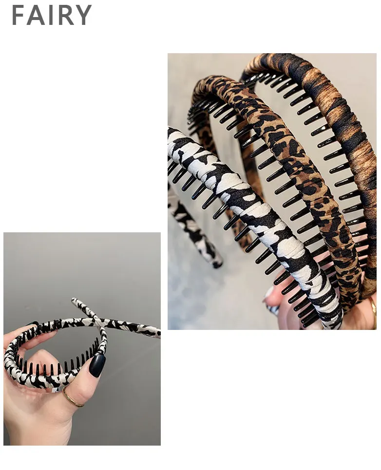 New Fashion Headbands Anti-slip Hair Hoop With Teeth Hair Elastic Band Headwear Hairbands For Women Girls Hair Accessories Hot