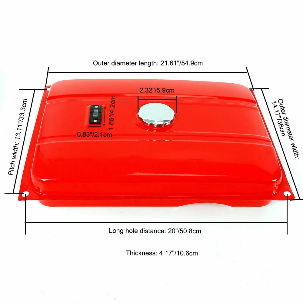 5 Gallon Generator Gas Tank with Fuel Filter Cap Gauge Petcock for EC2500 18.9 Liter