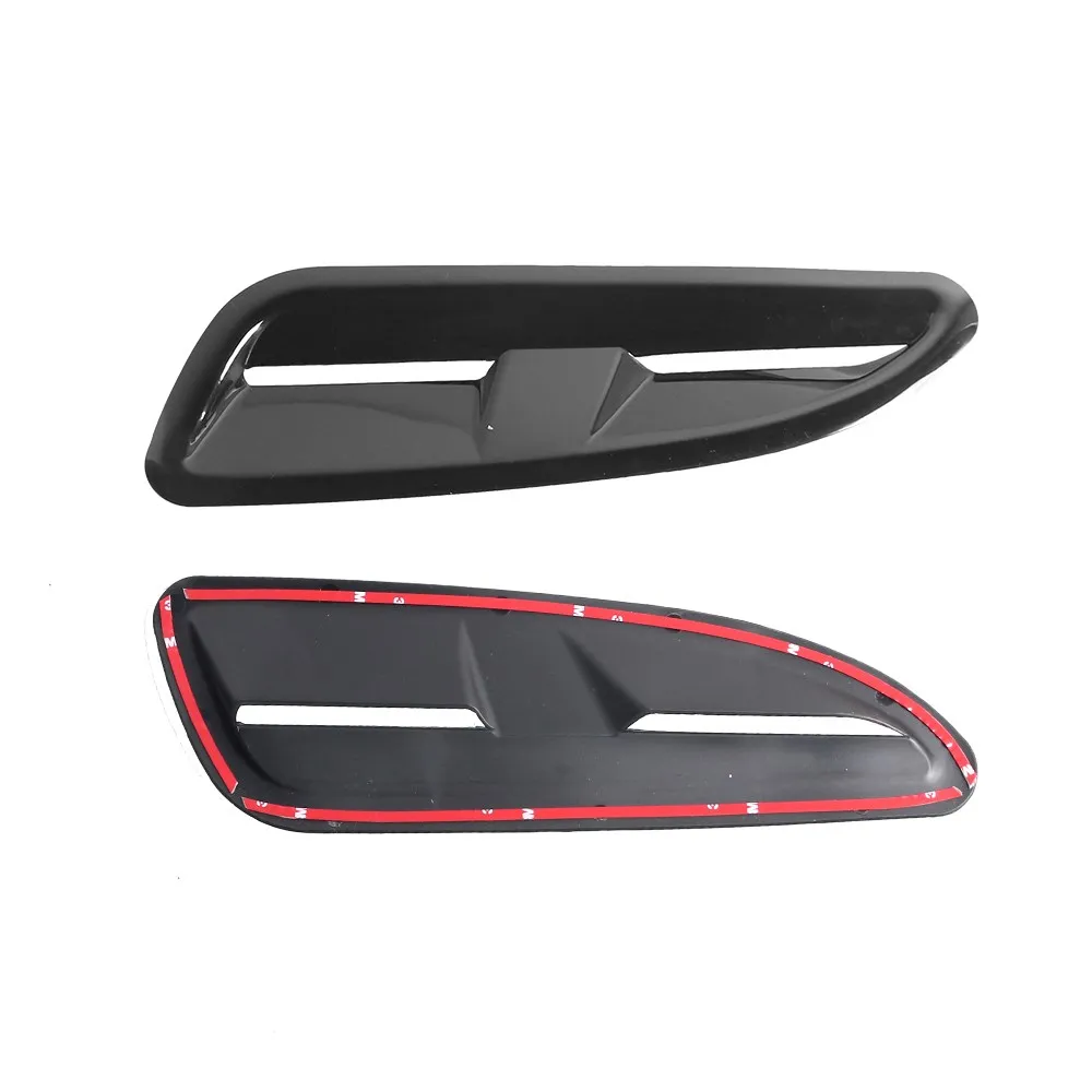 Areyourshop ABS Plastic Bonnet Vents Gloss Black Finish For Jaguar Xkr Style Rs Vxr For Ford For Bmw Car Auto Parts