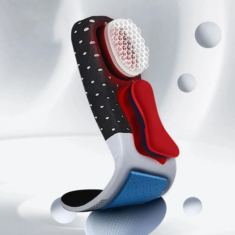 1Pair Arch Support Plantar Fasciitis Shoes Insoles for Feet Orthopedic Insole Men Silicone Shock absorbing Non slip Shoe Pads