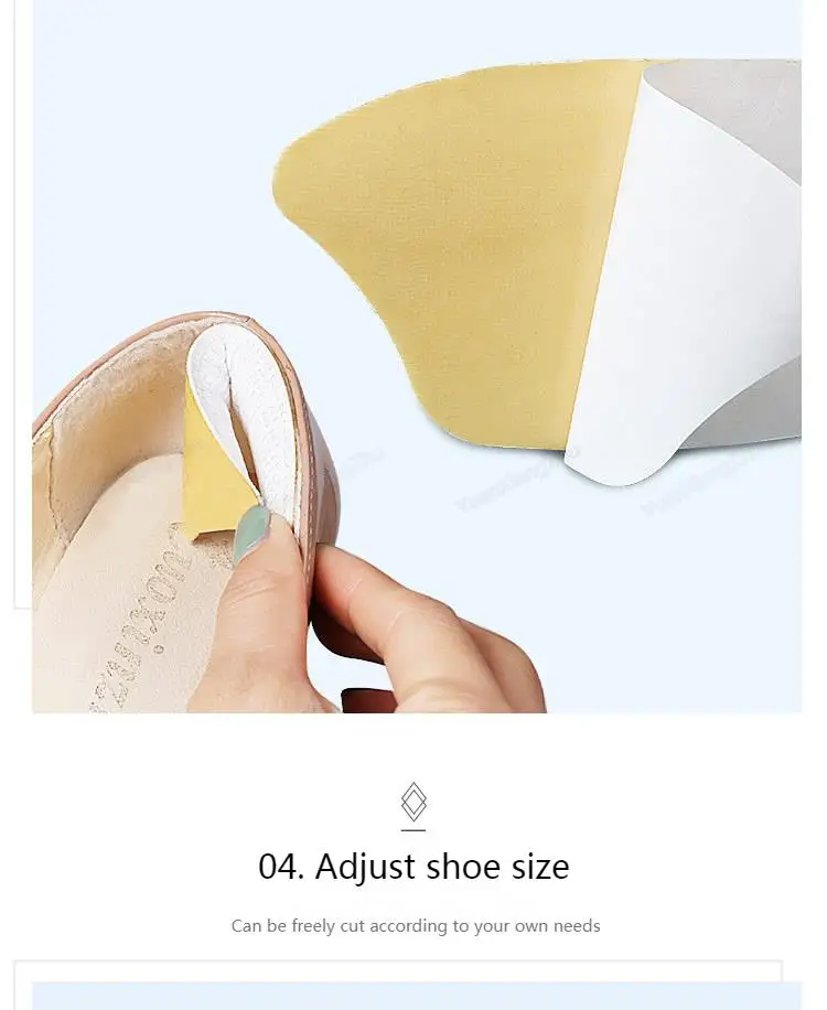 New upgrade Heel Protectors Womens Shoes Anti-drop heel and anti-wear feet Shoe Pads for High Heels Adjust Size Shoes Insoles