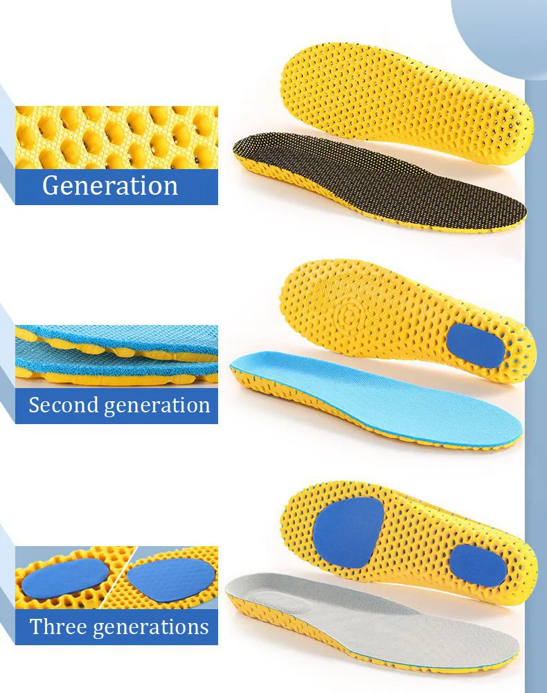 Sport Insoles for Shoes Men Women Soft Memory Foam Running Insole Comfortable Breathable Shoe Pads Shock Absorption Shoe Sole