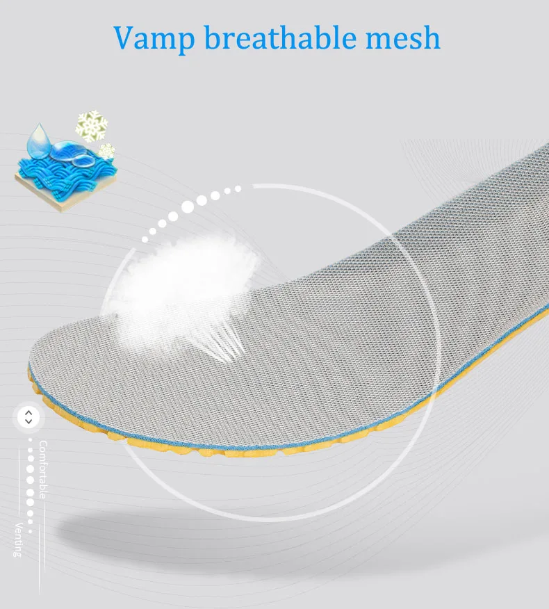 Sport Insoles for Shoes Men Women Soft Memory Foam Running Insole Comfortable Breathable Shoe Pads Shock Absorption Shoe Sole