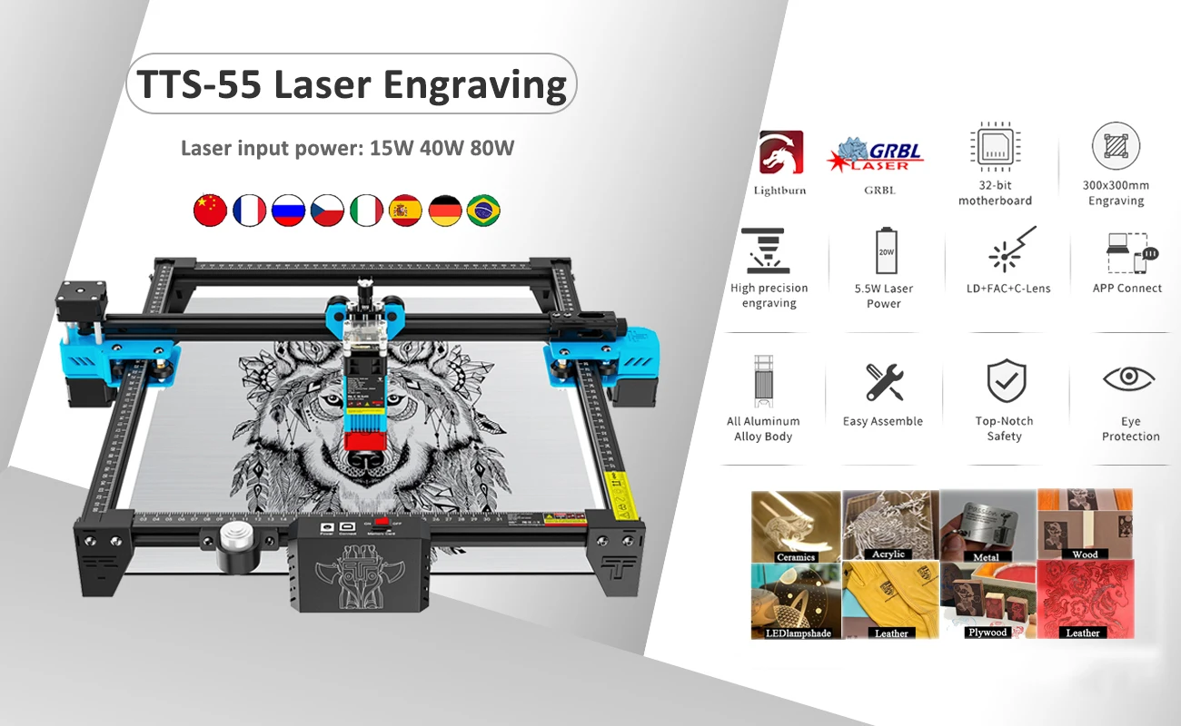 Laser Enquipment Parts Honeycomb Working Table For CO2Cutting Machine/Laser Engraver TT- 5.5S 320x220/300x300/400x400/430x400mm