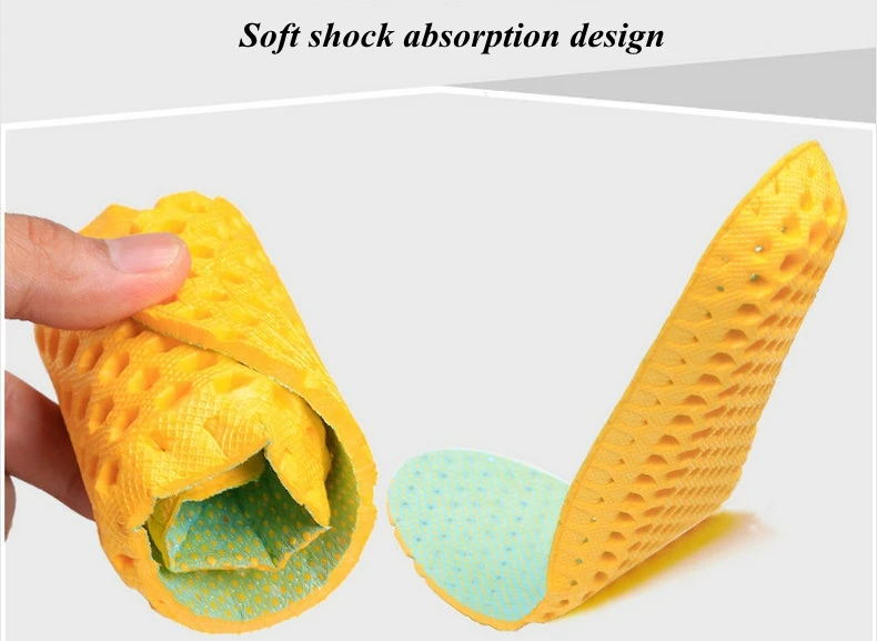 1Pair Honeycomb Breathable Shock absorbing Insole for Feet EVA Sports Shoes Insoles Arch Support Plantar Fasciitis Shoe Pads