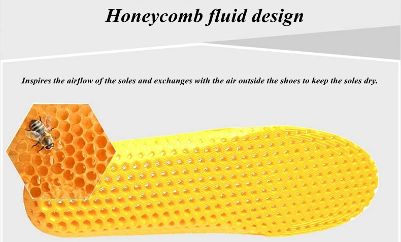 1Pair Honeycomb Breathable Shock absorbing Insole for Feet EVA Sports Shoes Insoles Arch Support Plantar Fasciitis Shoe Pads