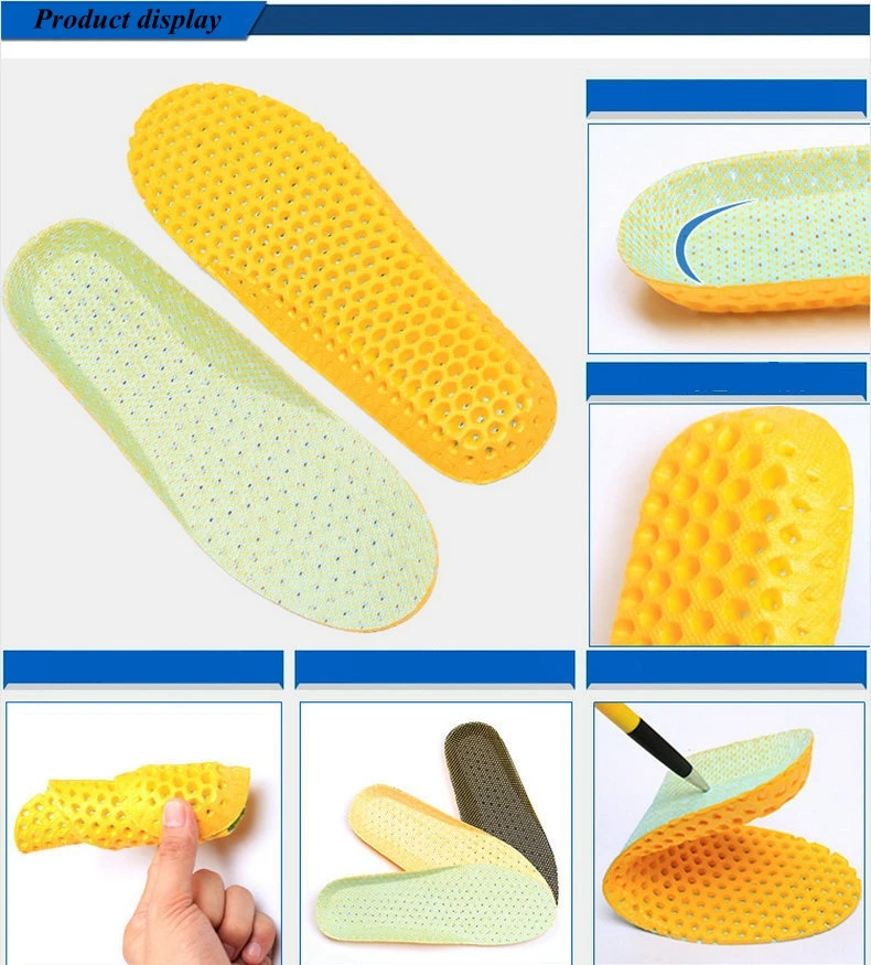1Pair Honeycomb Breathable Shock absorbing Insole for Feet EVA Sports Shoes Insoles Arch Support Plantar Fasciitis Shoe Pads
