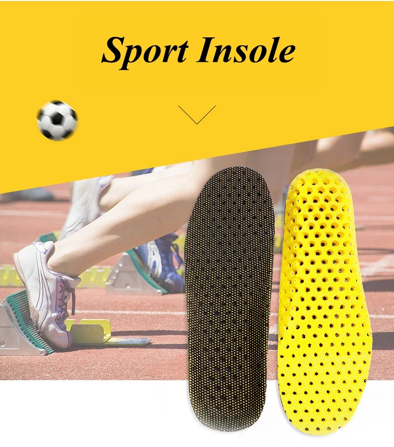 1Pair Honeycomb Breathable Shock absorbing Insole for Feet EVA Sports Shoes Insoles Arch Support Plantar Fasciitis Shoe Pads