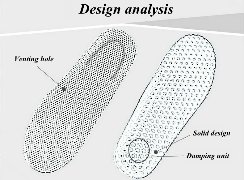 1Pair Honeycomb Breathable Shock absorbing Insole for Feet EVA Sports Shoes Insoles Arch Support Plantar Fasciitis Shoe Pads