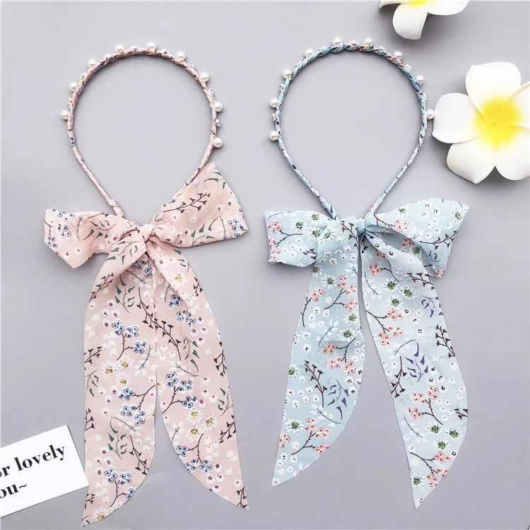 New Tassel Hairband Novelty Hair Bezel For Women Girls Sweet Bow Simple streamer Headband Pandent Headband Hair Accessories