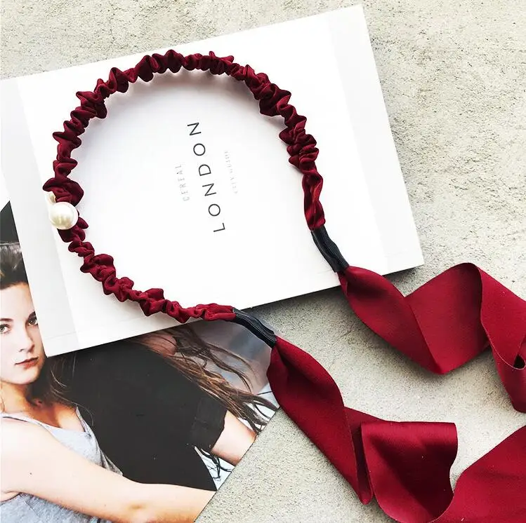 New Tassel Hairband Novelty Hair Bezel For Women Girls Sweet Bow Simple streamer Headband Pandent Headband Hair Accessories