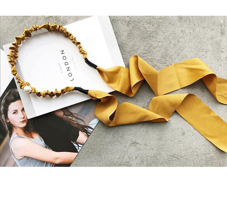 New Tassel Hairband Novelty Hair Bezel For Women Girls Sweet Bow Simple streamer Headband Pandent Headband Hair Accessories
