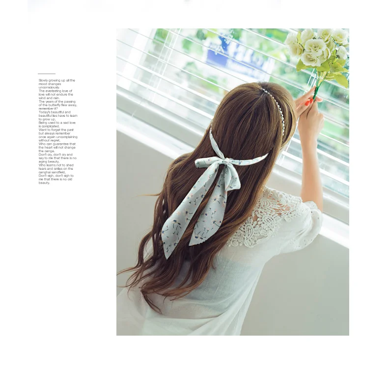 New Tassel Hairband Novelty Hair Bezel For Women Girls Sweet Bow Simple streamer Headband Pandent Headband Hair Accessories