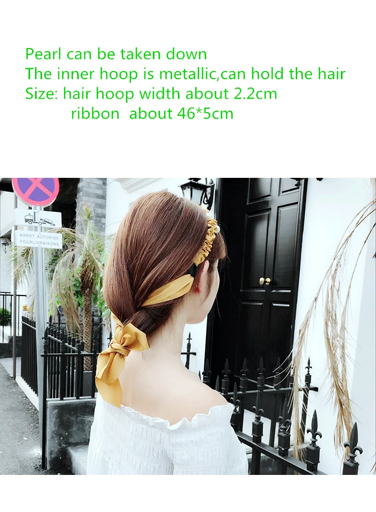 New Tassel Hairband Novelty Hair Bezel For Women Girls Sweet Bow Simple streamer Headband Pandent Headband Hair Accessories
