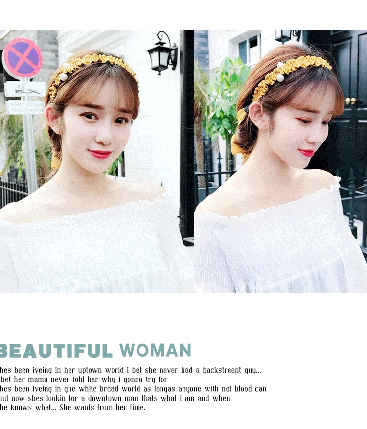 New Tassel Hairband Novelty Hair Bezel For Women Girls Sweet Bow Simple streamer Headband Pandent Headband Hair Accessories