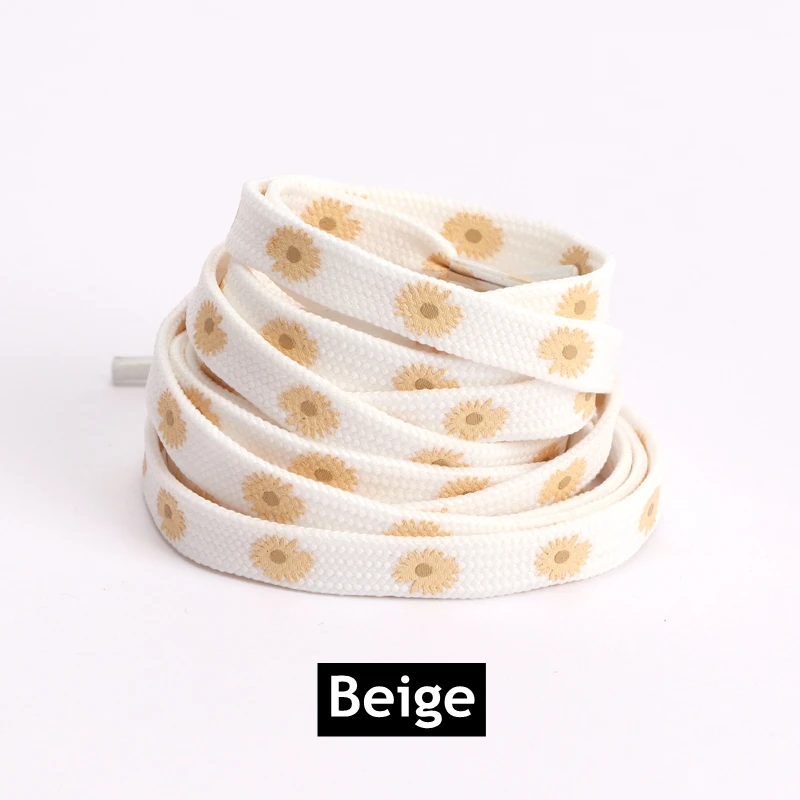 New Sakura Shoelaces Flat Little Daisies Shoe laces High-top Canvas Sneakers Shoelace AF1 Laces Shoe Strings 100/120/140/160CM