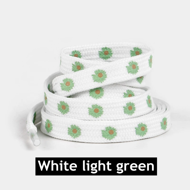 New Sakura Shoelaces Flat Little Daisies Shoe laces High-top Canvas Sneakers Shoelace AF1 Laces Shoe Strings 100/120/140/160CM