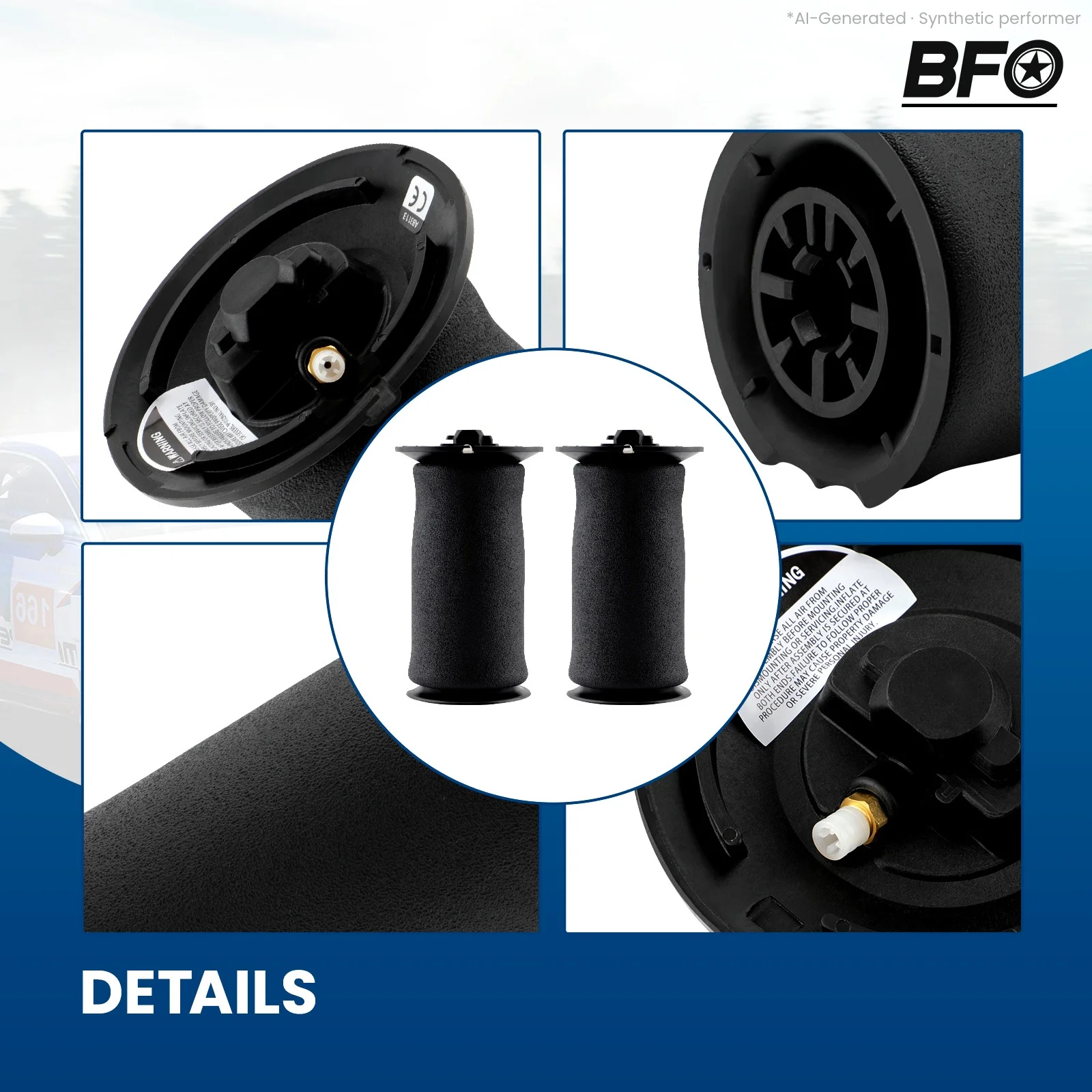 2PCS Rear Air Spring Bag Suspension For BMW 5 Serie E61 Touring 37126765603 for 5 Series 545i E61 03-10
