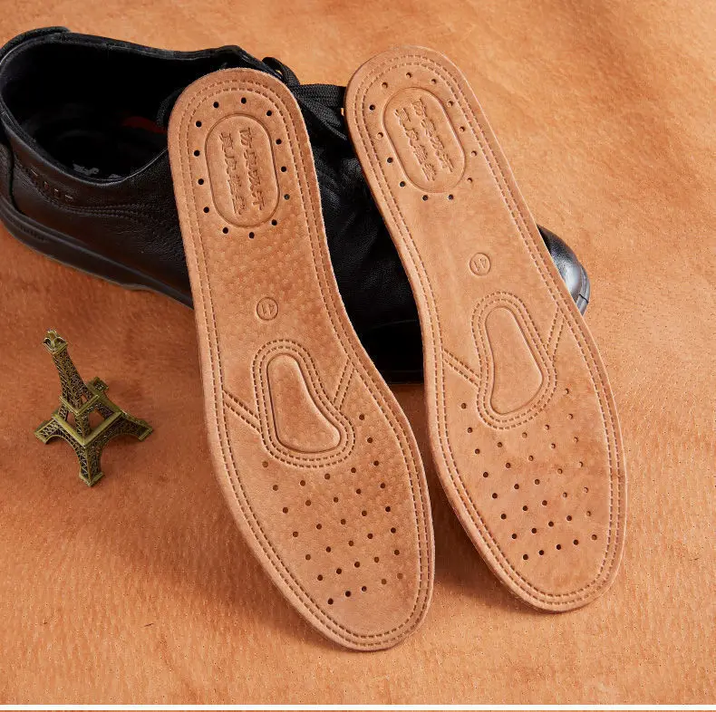 Genuine Leather Insole For Shoes Men Women Comfortable Deodorant Casual leather Insoles for Feet Quality Cowhide Flats Shoe Sole