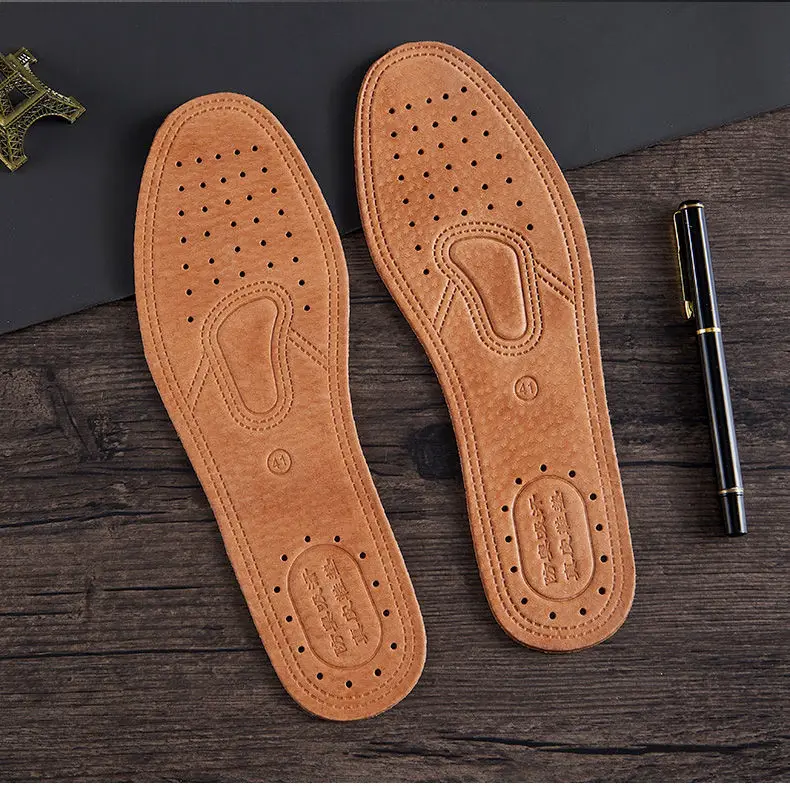 Genuine Leather Insole For Shoes Men Women Comfortable Deodorant Casual leather Insoles for Feet Quality Cowhide Flats Shoe Sole