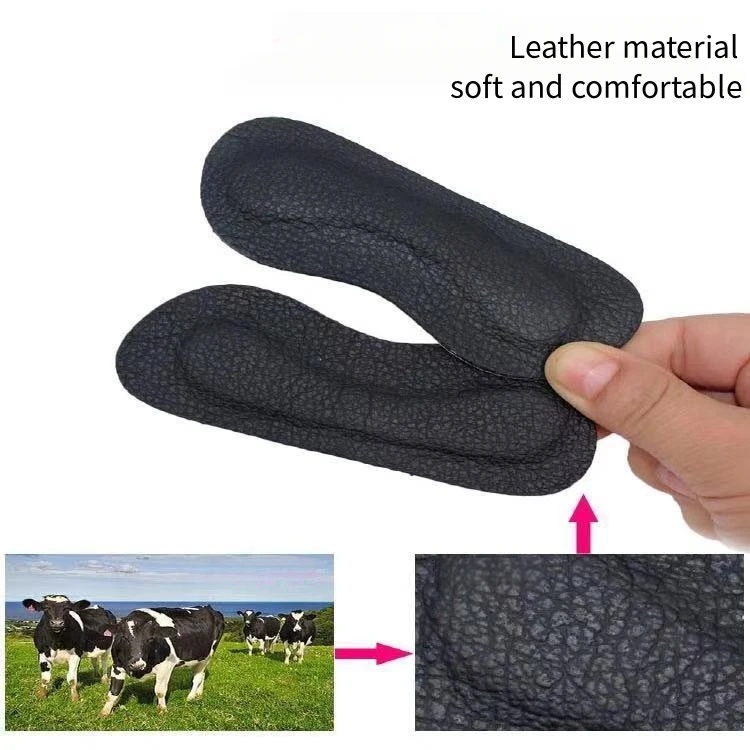 Cowhide Heel Protectors Stickers Sneakers Heels Feet Pads Genuine Leather Non Slip Shoe Pads Foot Pain Relievers Shoes Inserts