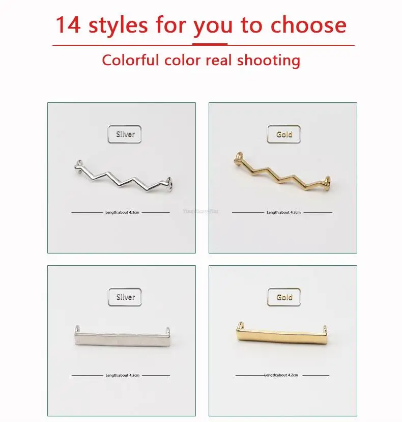 Simple Metal Shoe Charms Fashion Gold silver Sneaker Charms Girl Gift Shoe decoration DIY Shoelaces Buckles Shoes Accesories