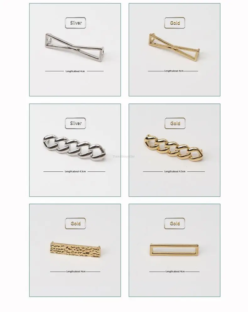 Simple Metal Shoe Charms Fashion Gold silver Sneaker Charms Girl Gift Shoe decoration DIY Shoelaces Buckles Shoes Accesories