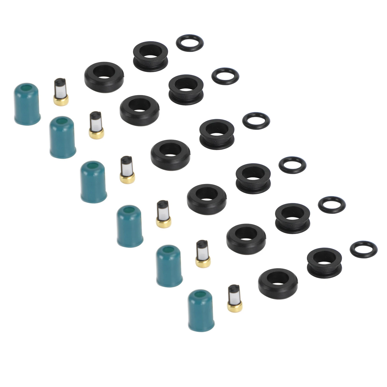 Areyourshop 6PCS Fuel Injectors Repair Seal Rebuild Kit Fit for Toyota 3VZE 1988-1995 3.0L