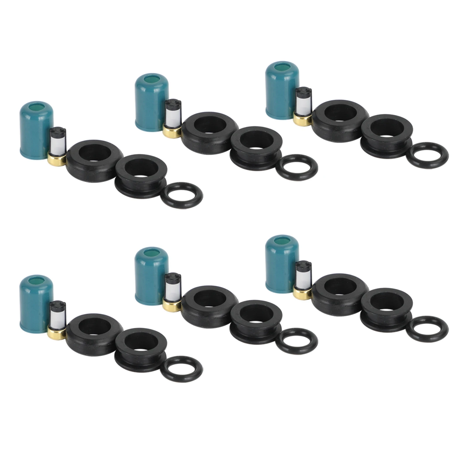 Areyourshop 6PCS Fuel Injectors Repair Seal Rebuild Kit Fit for Toyota 3VZE 1988-1995 3.0L