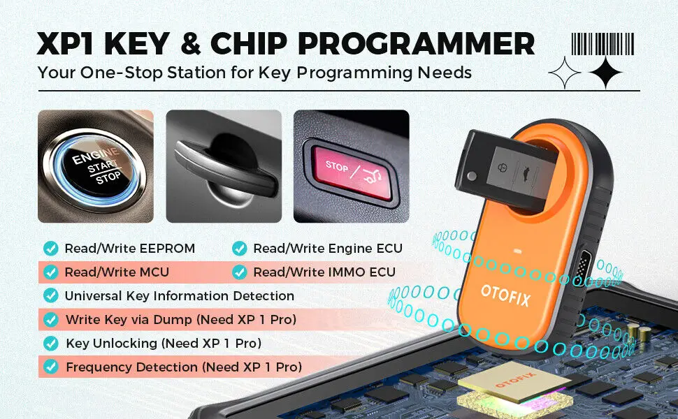 OTOFIX IM1 XP1 Por Automotive Key FOB Programming Tool Immobilizer Programmer Diagnostic Tool Full System Scanner 2 Year Update