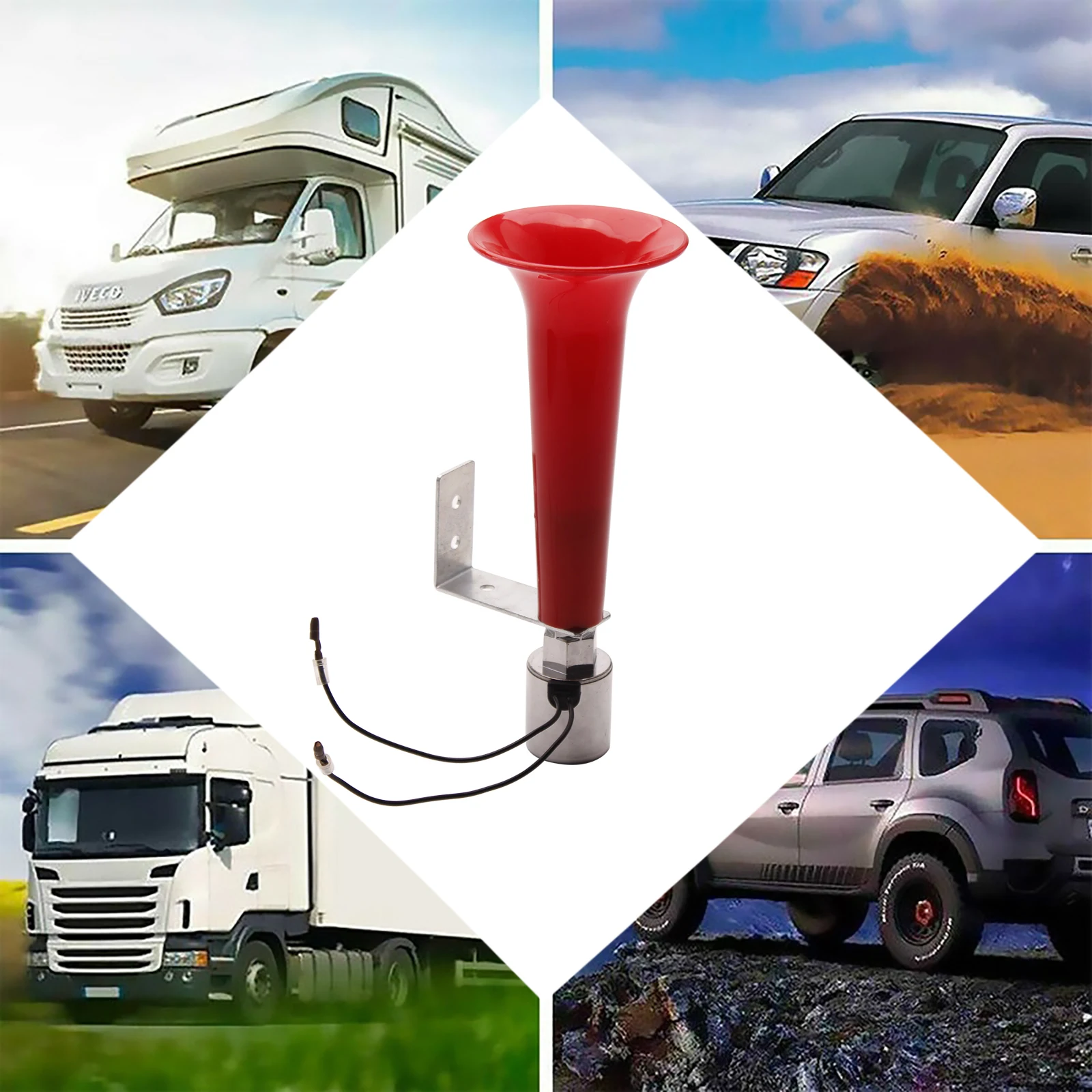FARBIN 12/24V Wolf Whistle Air Horn Loud Car Air Horn Car Sound Signal Motorcycle Alarm Air Signal Horn Universal For Truck