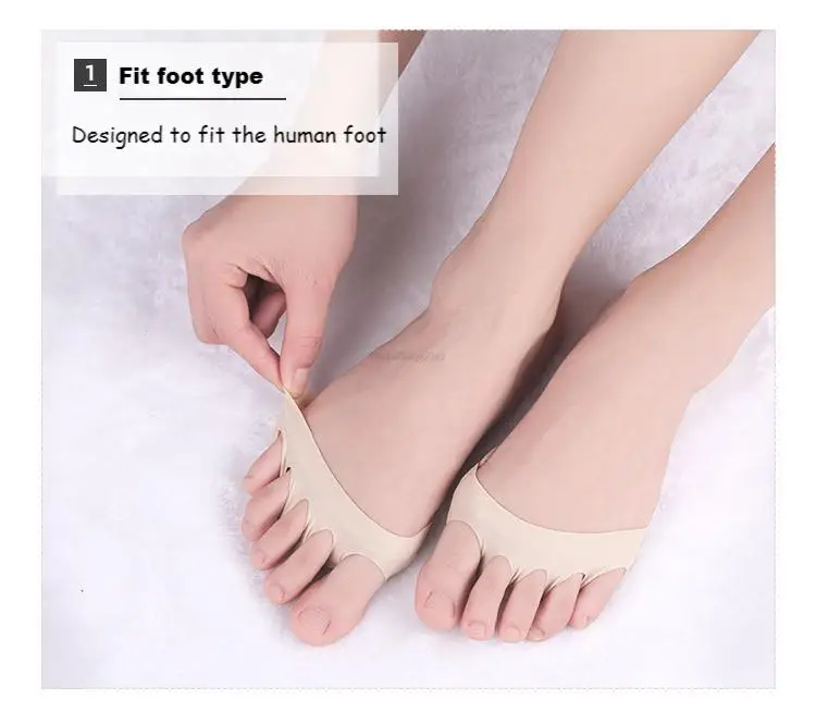 Women Forefoot Pads Silicone Insoles for Shoes Soft Breathable Foot Pads Shock Absorption Shoe Pad Adjust Size Half Inserts