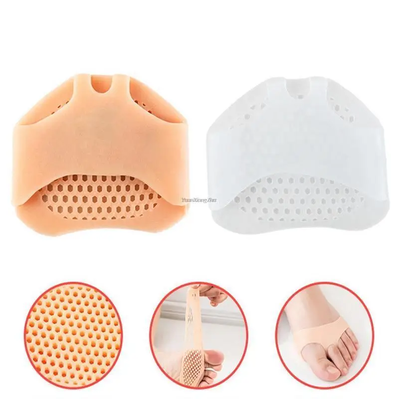 Women Forefoot Pads Silicone Insoles for Shoes Soft Breathable Foot Pads Shock Absorption Shoe Pad Adjust Size Half Inserts