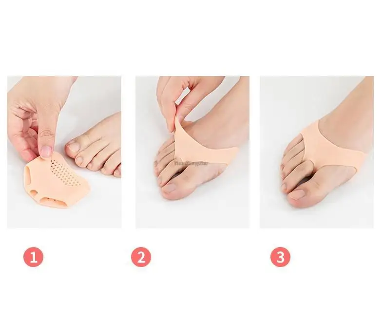 Women Forefoot Pads Silicone Insoles for Shoes Soft Breathable Foot Pads Shock Absorption Shoe Pad Adjust Size Half Inserts