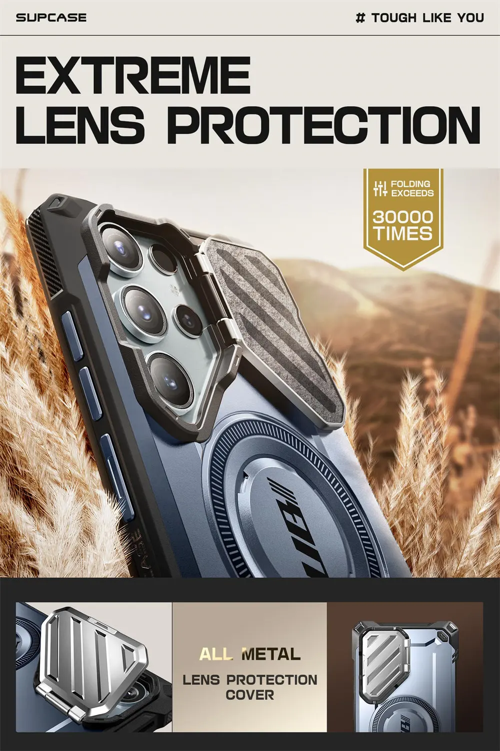 For Samsung Galaxy S24 Ultra 6.8 inch 2024 Case SUPCASE UB Mag XT Full Body Rugged Case with Camera Cover & Built-in Kickstand