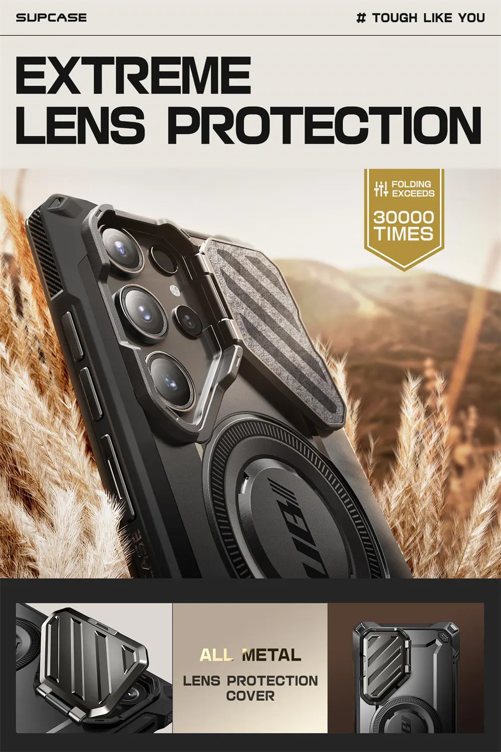 For Samsung Galaxy S24 Ultra 6.8 inch 2024 Case SUPCASE UB Mag XT Full Body Rugged Case with Camera Cover & Built-in Kickstand