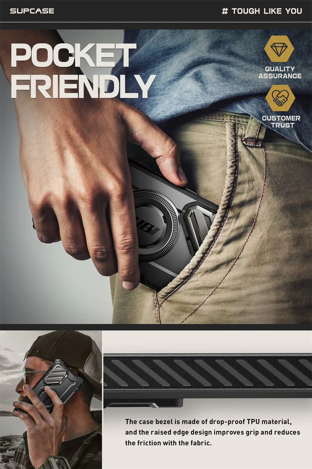 For Samsung Galaxy S24 Ultra 6.8 inch 2024 Case SUPCASE UB Mag XT Full Body Rugged Case with Camera Cover & Built-in Kickstand