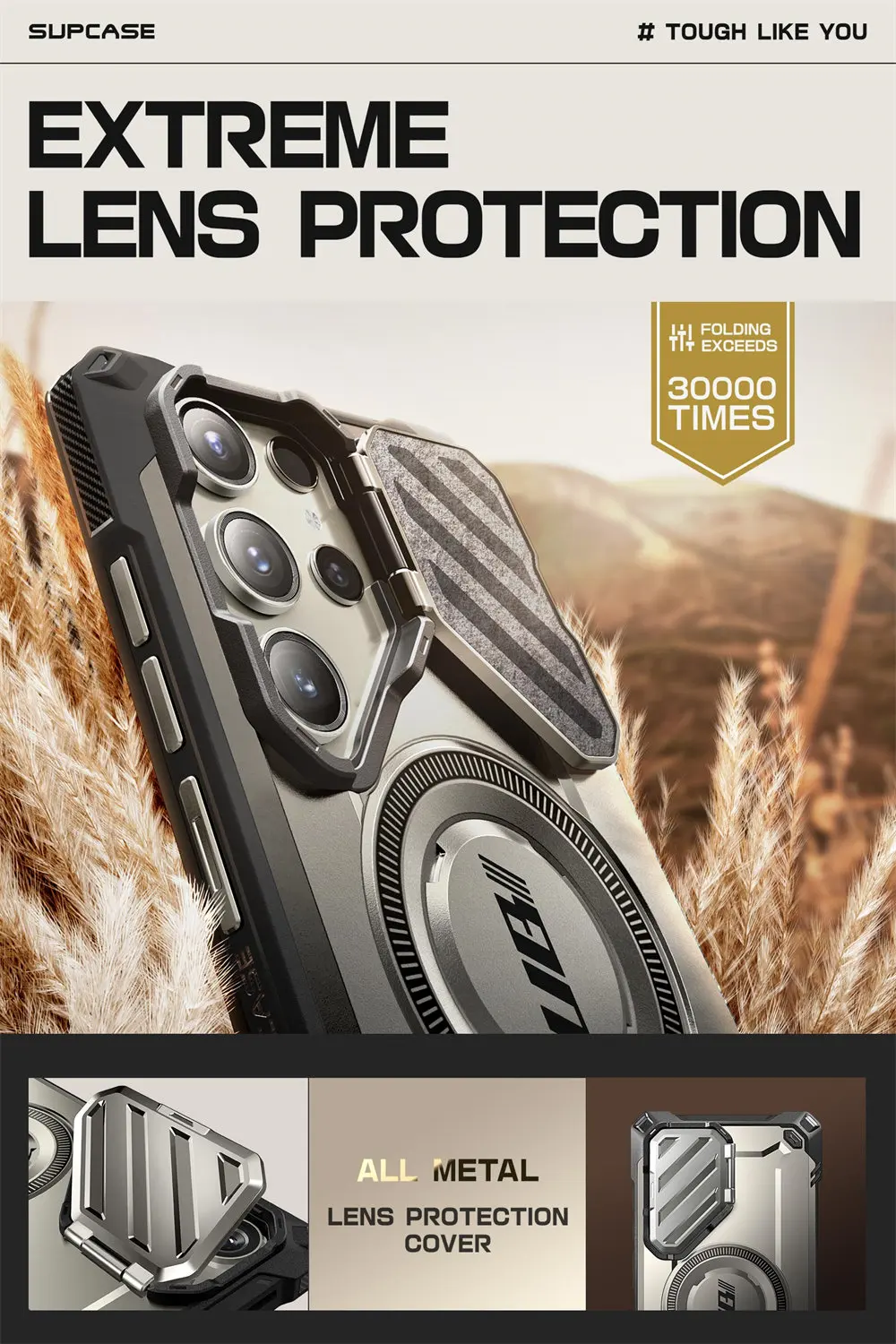 For Samsung Galaxy S24 Ultra 6.8 inch 2024 Case SUPCASE UB Mag XT Full Body Rugged Case with Camera Cover & Built-in Kickstand