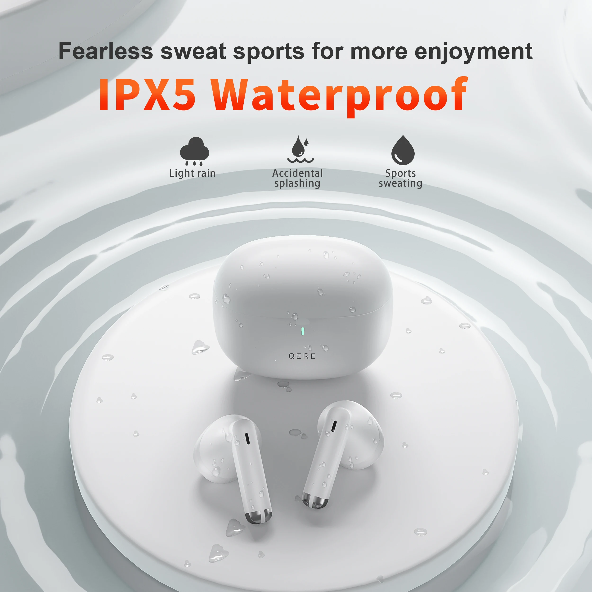 Wireless Headphones,QERE E28,NEW TWS Bluetooth 5.3,HD Microphone,HIFI Earphones,13mm Driver,Low Latency gaming waterproof Earbud