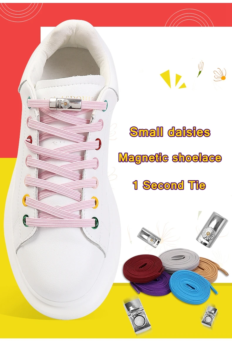 New Magnetic ShoeLaces No Tie Shoes lace Elastic Locking ShoeLace Special Creative Kids Adult Unisex Sneakers Laces strings