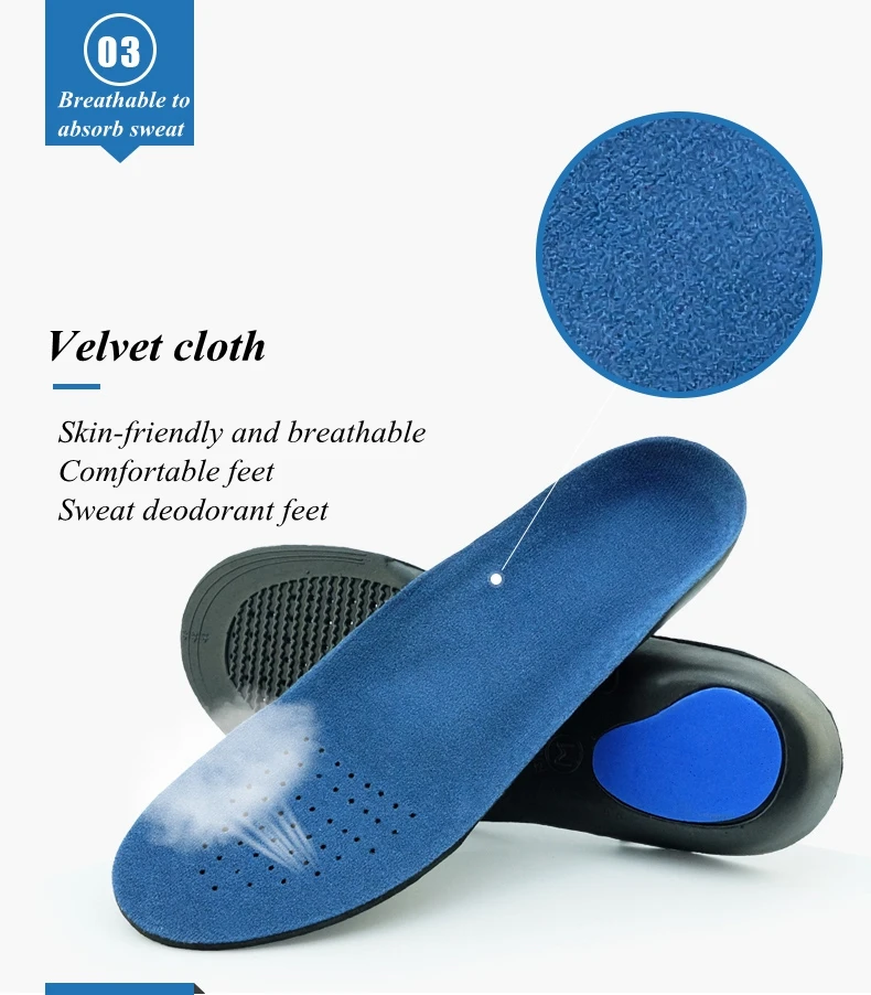 Sports Orthopedic Insoles Flat Foot Orthopedic Arch Support Insole Men and Women Shoe Pad EVA Sports Insert Sneaker Cushion Sole