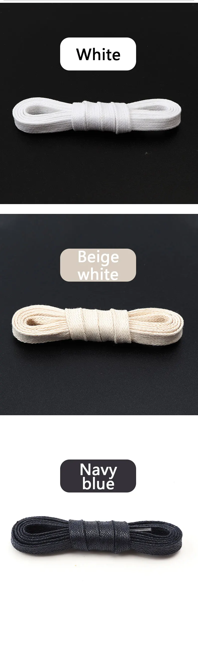Waterproof Leather Shoelace Cotton Waxed Shoelaces Flat Shoe laces Oxford Boots Laces for Shoes Widening 0.8cm 70/90/120/150cm