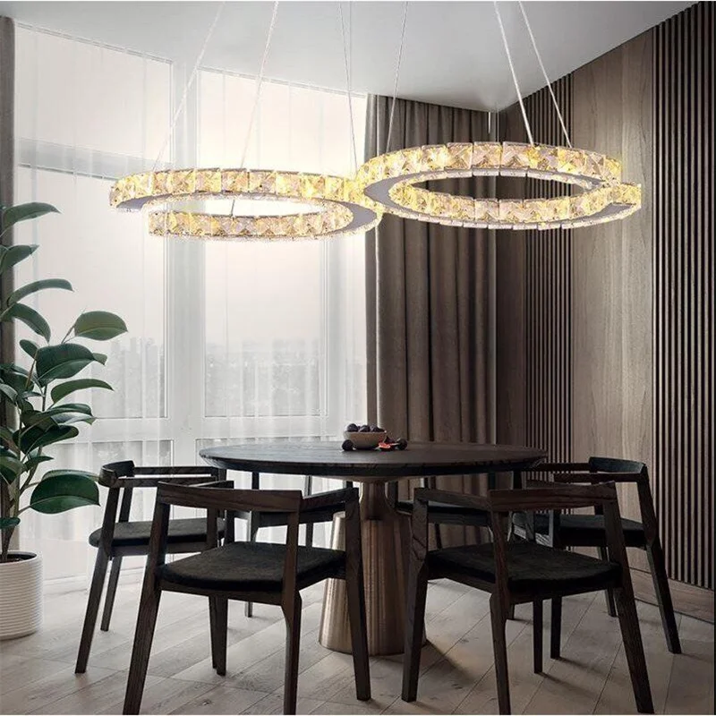Crystal Chandeliers Luminaria Nordic Pendant Lamp Decorative Led Ceiling Lamps Hanging Light Fixture For Dining Room Bedroom