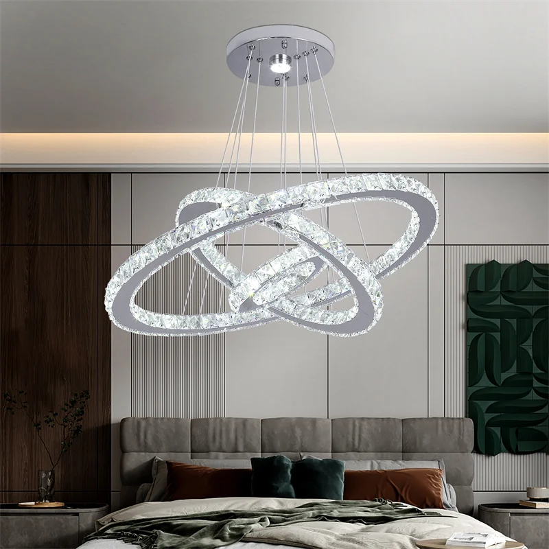 Crystal Chandeliers Luminaria Nordic Pendant Lamp Decorative Led Ceiling Lamps Hanging Light Fixture For Dining Room Bedroom
