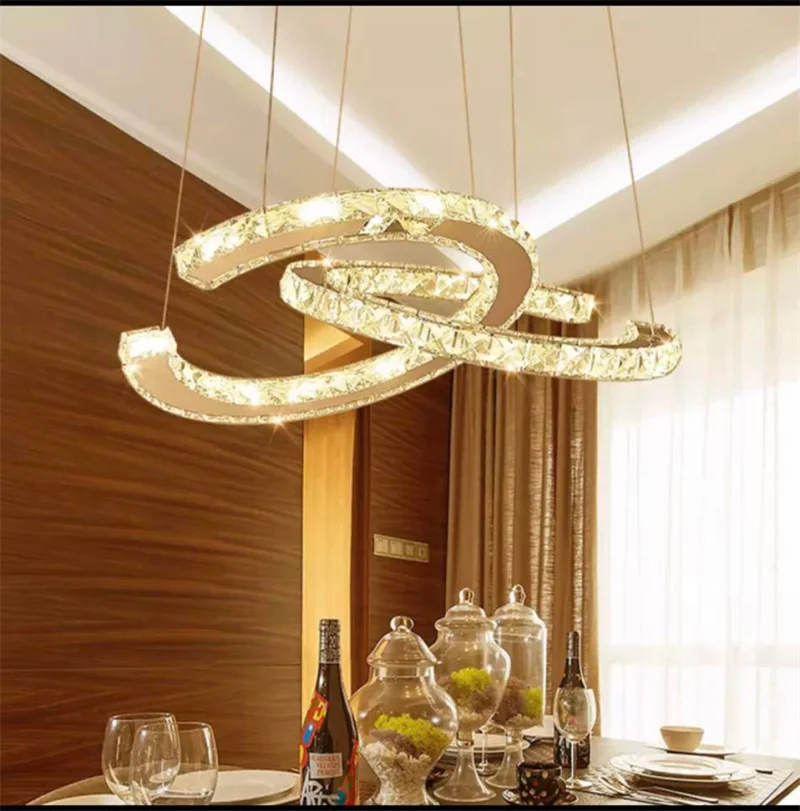 Crystal Chandeliers Luminaria Nordic Pendant Lamp Decorative Led Ceiling Lamps Hanging Light Fixture For Dining Room Bedroom