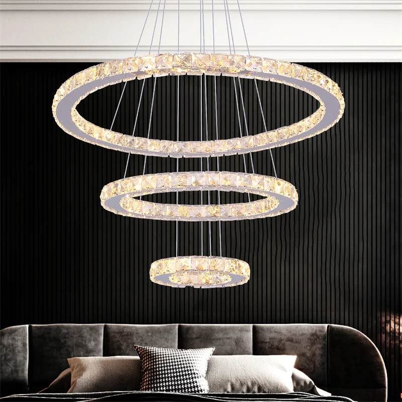 Crystal Chandeliers Luminaria Nordic Pendant Lamp Decorative Led Ceiling Lamps Hanging Light Fixture For Dining Room Bedroom