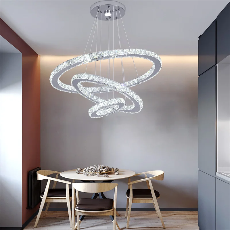 Crystal Chandeliers Luminaria Nordic Pendant Lamp Decorative Led Ceiling Lamps Hanging Light Fixture For Dining Room Bedroom