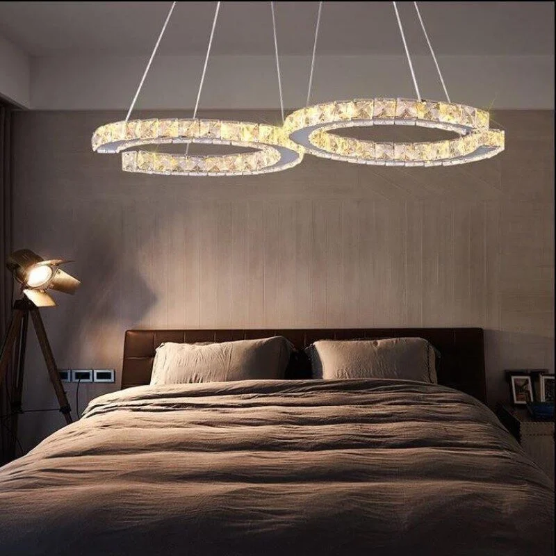 Crystal Chandeliers Luminaria Nordic Pendant Lamp Decorative Led Ceiling Lamps Hanging Light Fixture For Dining Room Bedroom