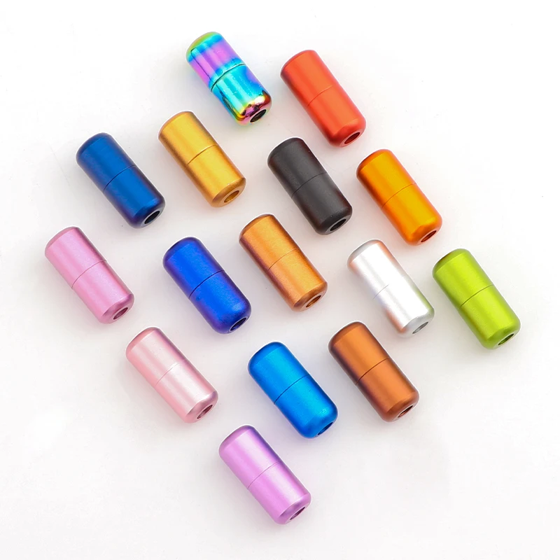 1Pair Matte Metal Shoelaces Locks Capsules Shoelaces Durable buckle Colorful Shoes Accessories Aesthetic Sports Laces Lock